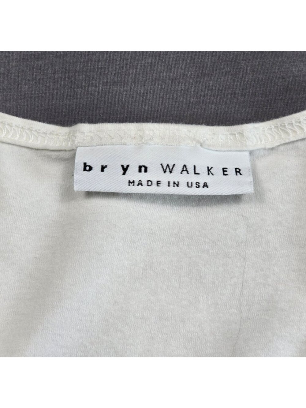 Bryn Walker Small Asymmetric Hem Dress White Bamboo Organic Cotton Blend USA - Picture 2 of 5